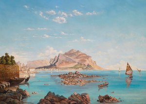 Vista di Palermo con il Monte Pellegrino da Unknown